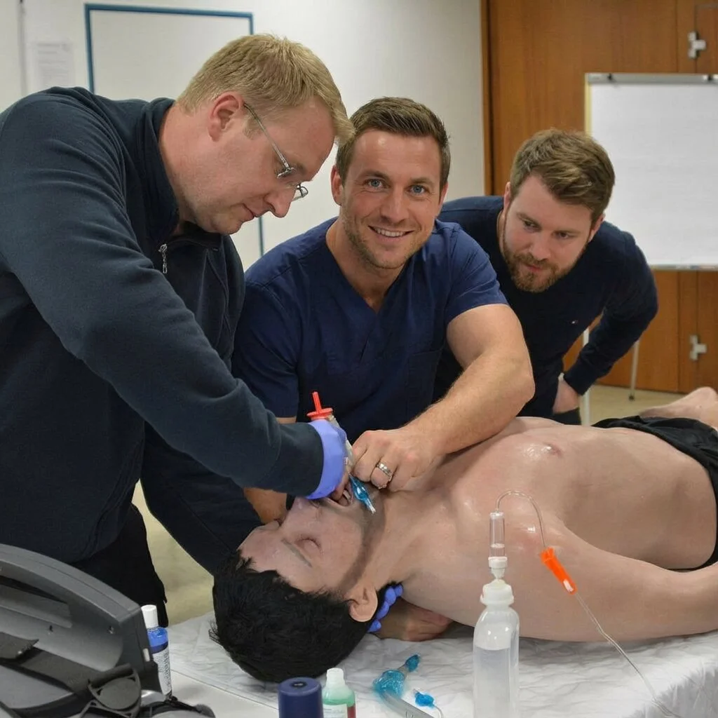 Medizinisches Simulationstraining und organisierter Ablauf von Notfallkursen für Ärzte und Pflegeteams im Simulationszentrum