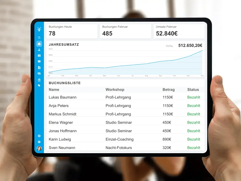Digitale Verwaltung von Teilnehmerlisten Wartelisten und automatisierten Finanzdaten für Bildungsveranstaltungen
